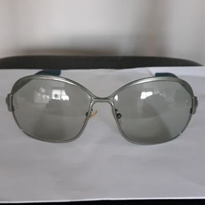 Vintage Giorgio Armani Sunglasses Silver Blue Lens